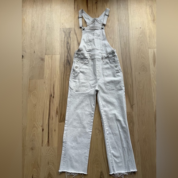 MOTHER Denim - MOTHER Cream Denim Overalls